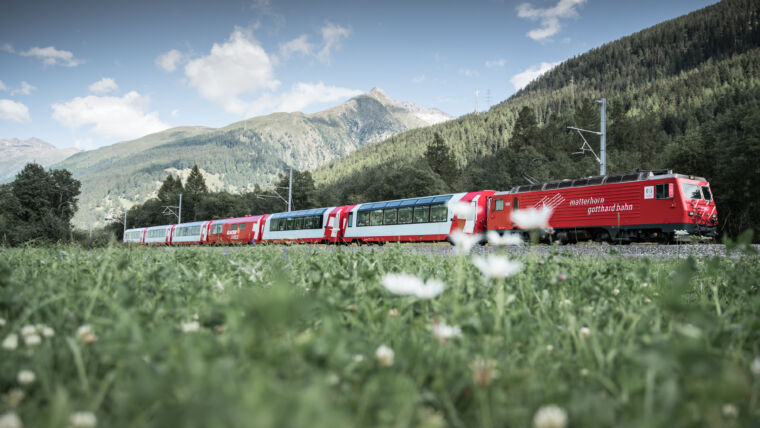 The glacier express in switzerland